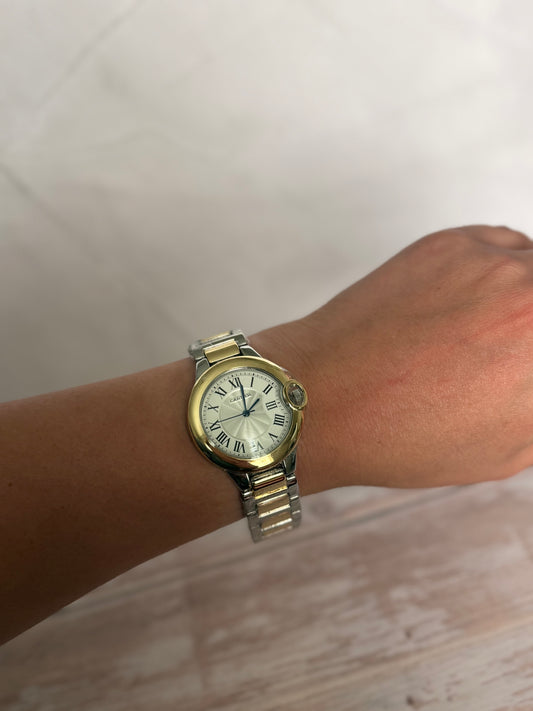 Cartier Style Two-Tone Watch