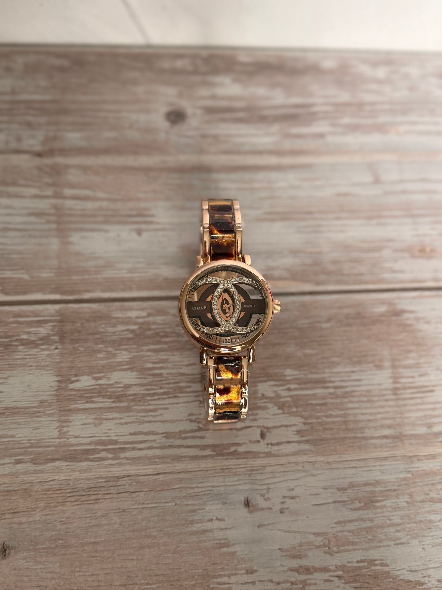 Chanel Style Rose Gold Watch
