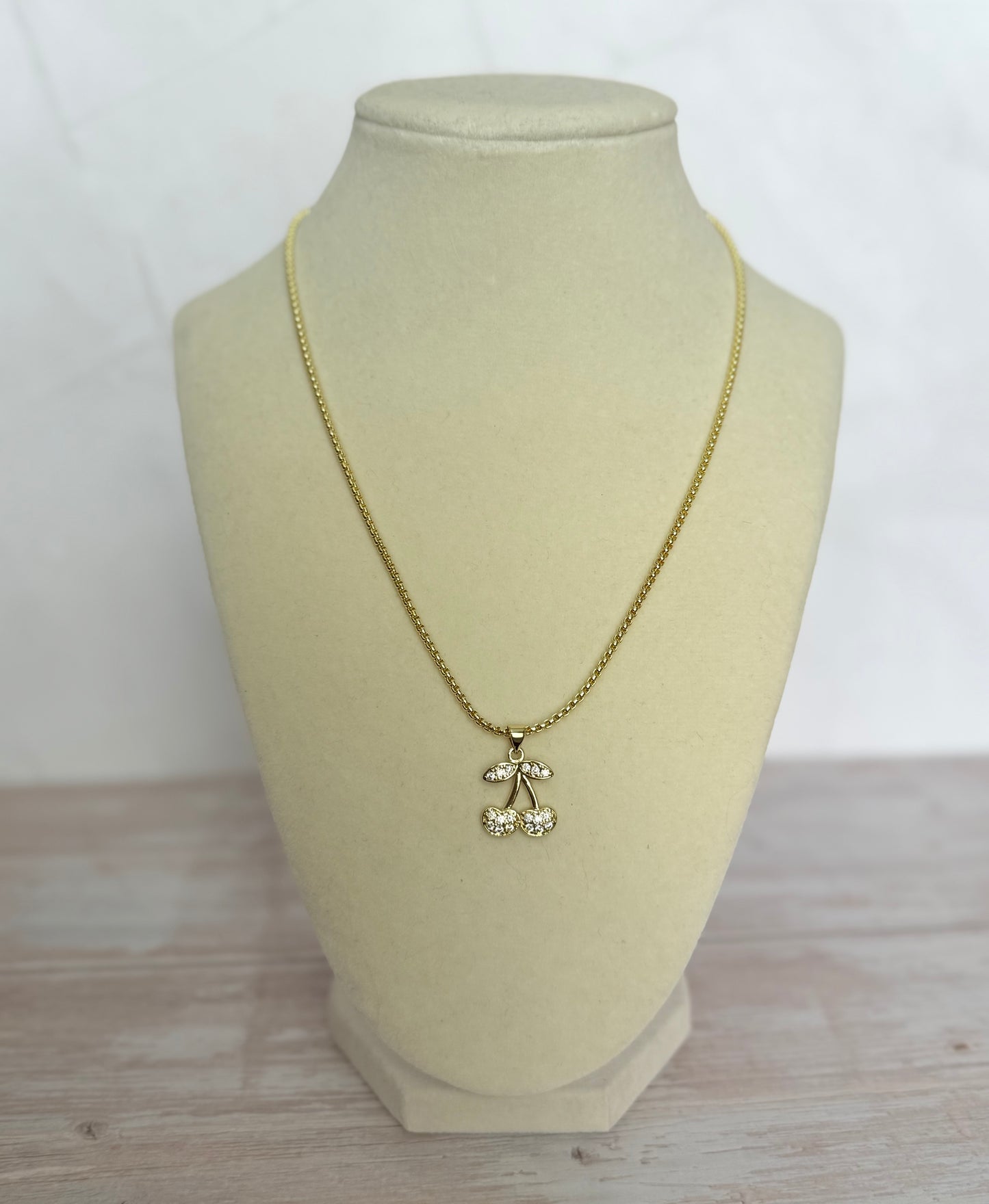 Cherry Pendant Stainless Steel Necklace