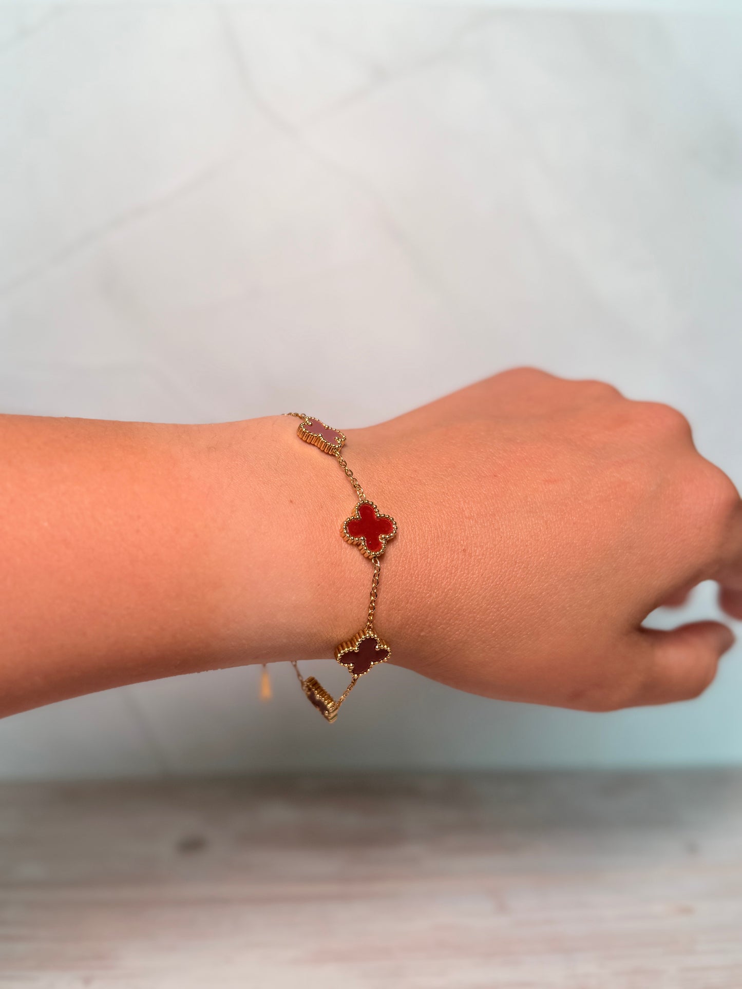 Red Clover Stainless Steel Jewelry Set