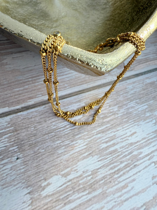 Trio Fine Chain Bracelets